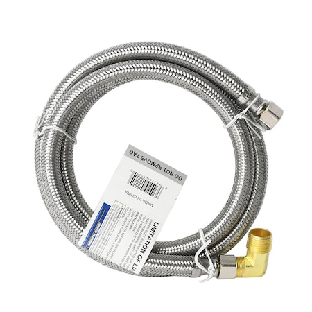 Thrifco Plumbing 3/8 Inch Comp x 3/8 Inch Comp x 12 Inch Long Stainless Steel Ri 4401453